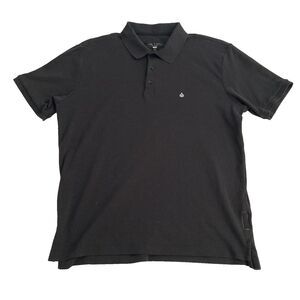 Rag & Bone Polo Shirt Mens LARGE Black Pima Cotton Logo Preppy